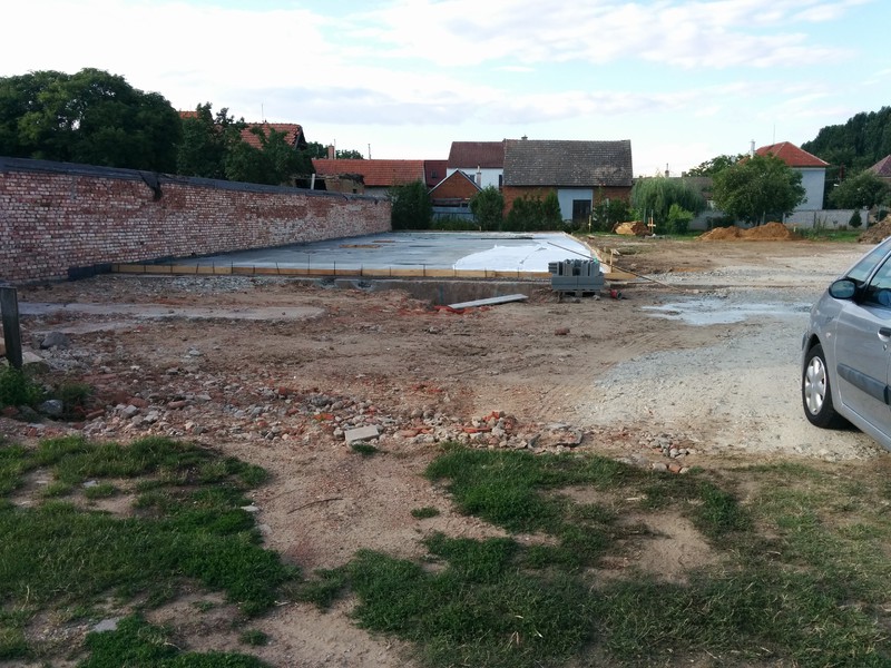 Betonování základové desky DPS (2017)