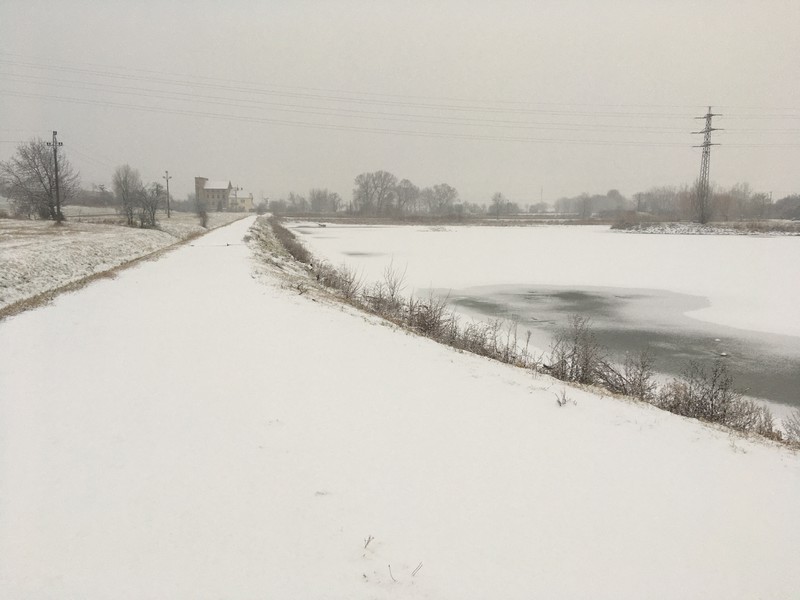 Zasněžený rybník (2020)