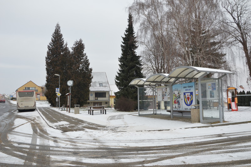 Autobusová zastávka směrem na Domanín a Žeravice (2026)