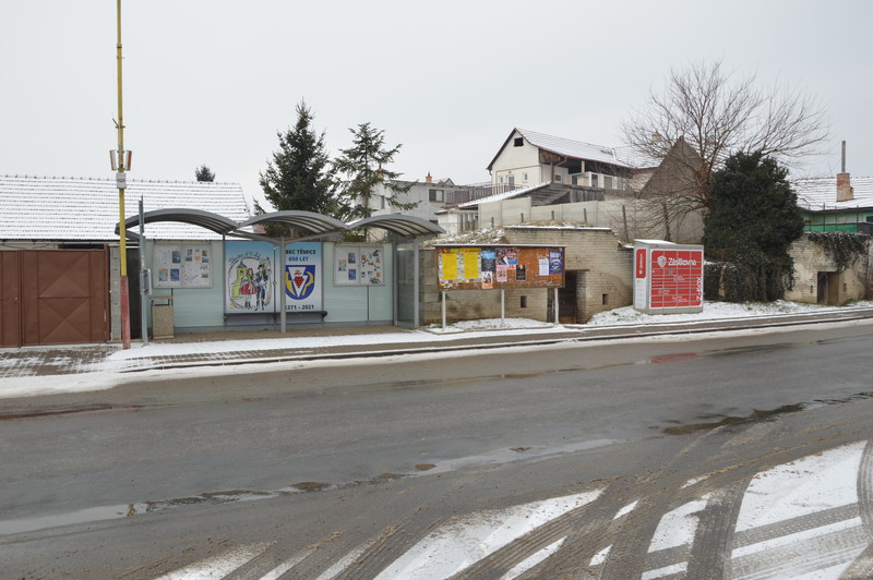 Autobusová zastávka směrem na Bzenec (2026)